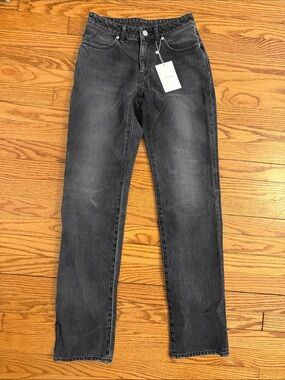 John Elliott Women's Taylor mid rise straight onyx NWT